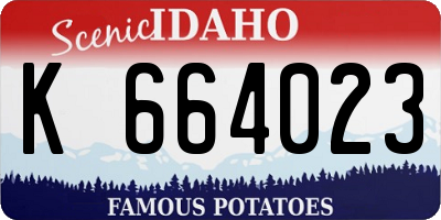 ID license plate K664023