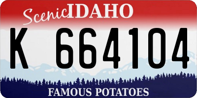 ID license plate K664104