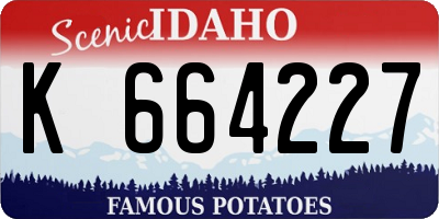 ID license plate K664227