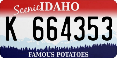 ID license plate K664353
