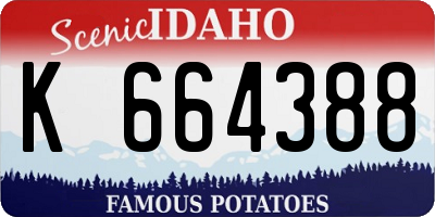 ID license plate K664388