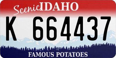 ID license plate K664437