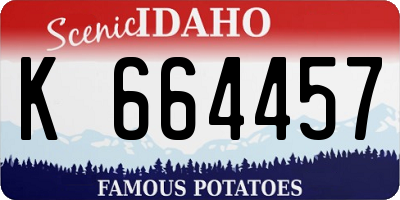 ID license plate K664457