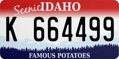 ID license plate K664499