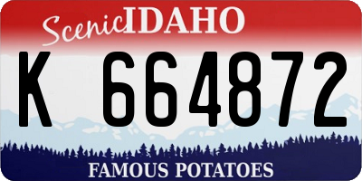 ID license plate K664872
