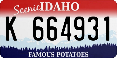 ID license plate K664931