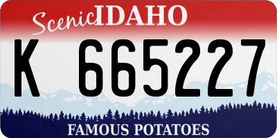 ID license plate K665227