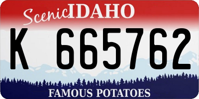 ID license plate K665762