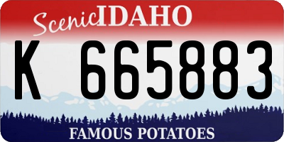 ID license plate K665883