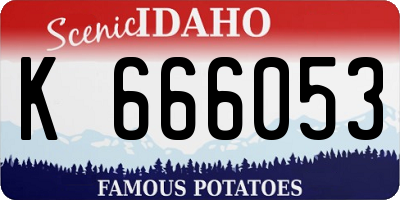 ID license plate K666053