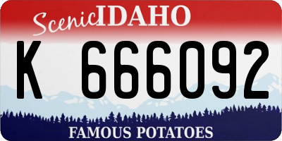 ID license plate K666092