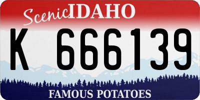 ID license plate K666139