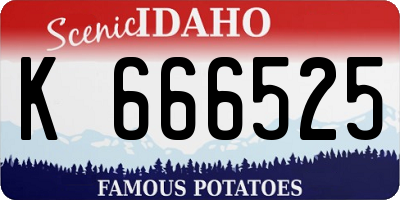 ID license plate K666525