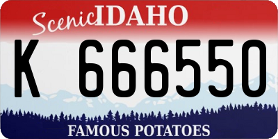 ID license plate K666550