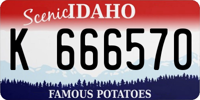 ID license plate K666570
