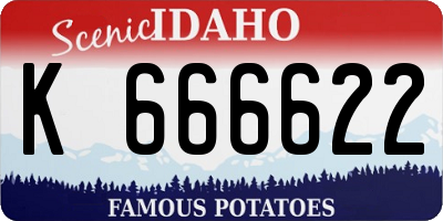 ID license plate K666622