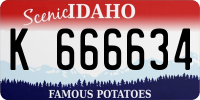 ID license plate K666634