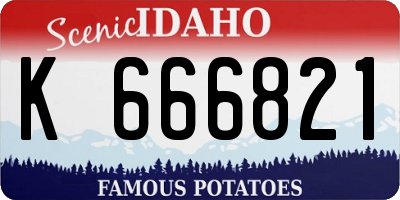 ID license plate K666821