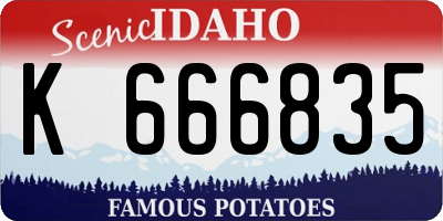 ID license plate K666835