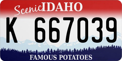 ID license plate K667039