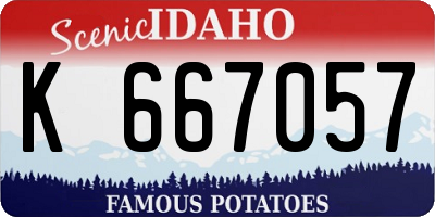 ID license plate K667057