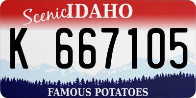 ID license plate K667105