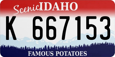 ID license plate K667153