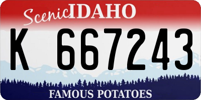 ID license plate K667243