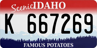 ID license plate K667269