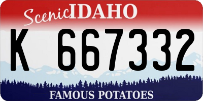 ID license plate K667332