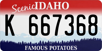 ID license plate K667368