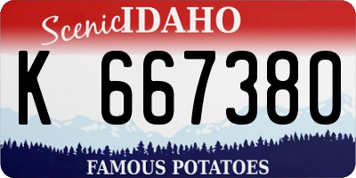 ID license plate K667380