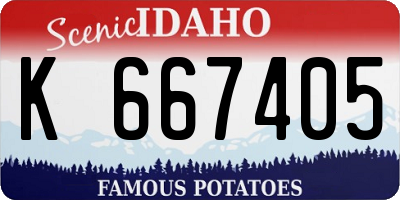 ID license plate K667405