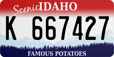 ID license plate K667427