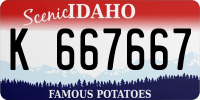 ID license plate K667667
