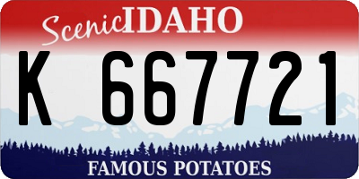 ID license plate K667721