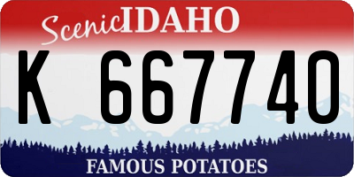 ID license plate K667740