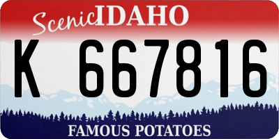 ID license plate K667816