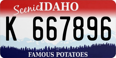 ID license plate K667896