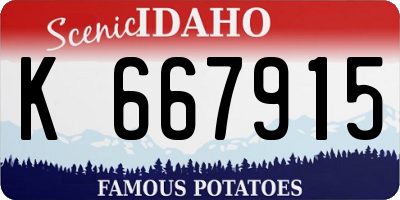 ID license plate K667915