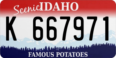 ID license plate K667971