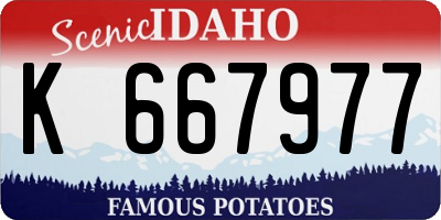 ID license plate K667977