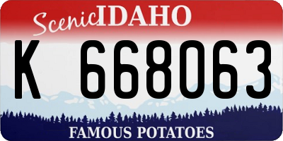 ID license plate K668063