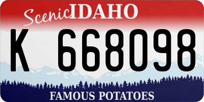 ID license plate K668098
