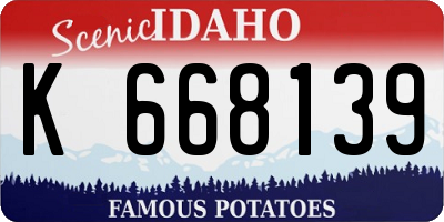 ID license plate K668139