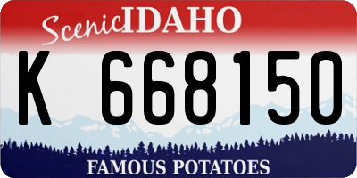 ID license plate K668150