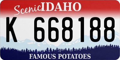 ID license plate K668188