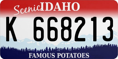 ID license plate K668213