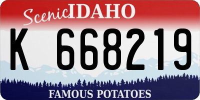 ID license plate K668219