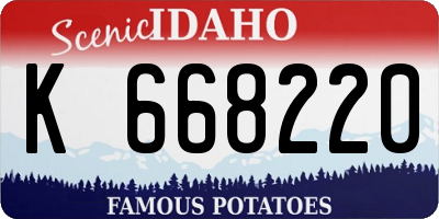 ID license plate K668220